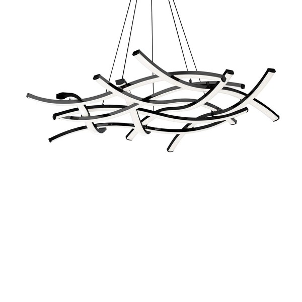 Dweled Divergence 44in LED Chandelier in Black PD-609 - main